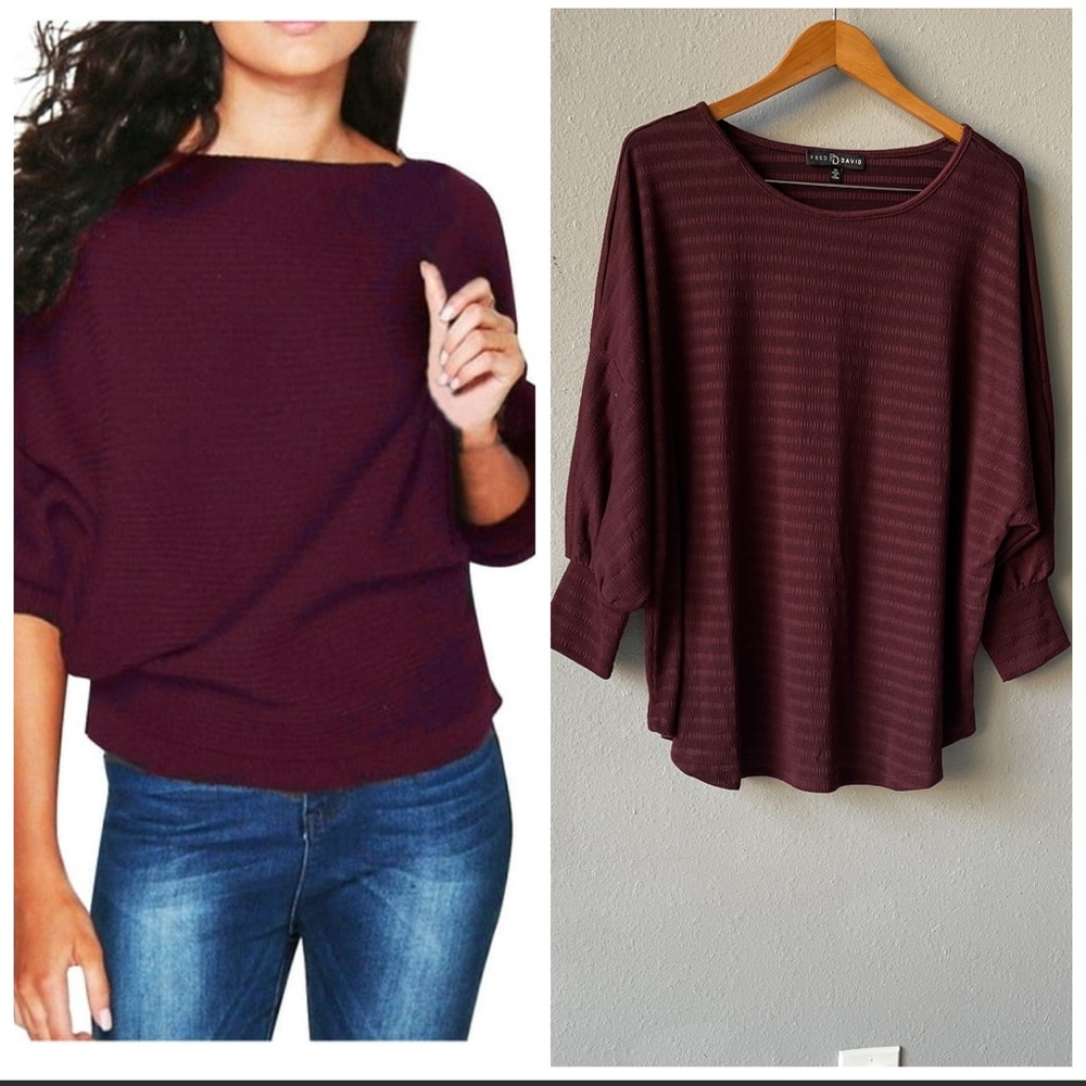 Wine Long Sleeve Top